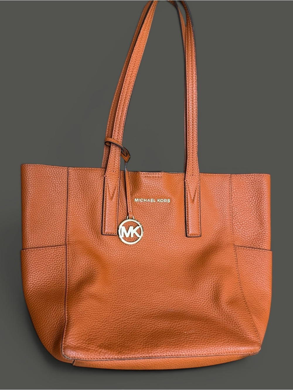 Michael Kors Junie Burnt Orange Med Tote Bag